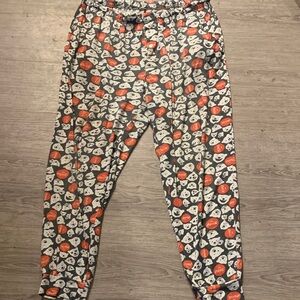 Coca Cola Ghost Print Pajama Pants - Red, White, Black